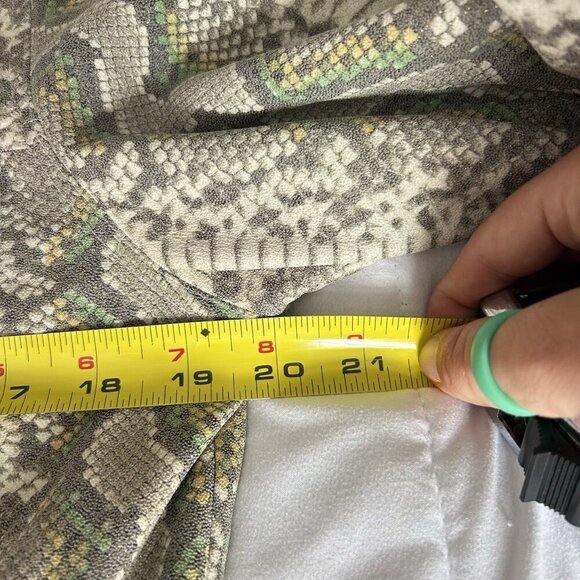 Honey Punch Womens Large Green Snake Print Faux Leather Jacket Y2K Retro - Picture 5 of 10